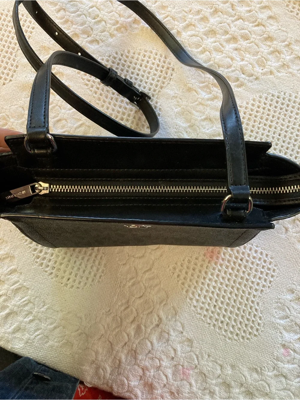 Michael Kors NWOT Freya Satchel Crossbody Bag with Silver-Tone MK Logo.